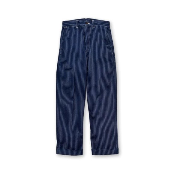 Full Count Indigo Wabash Striped Farmers Trouser - Picture 1 of 4